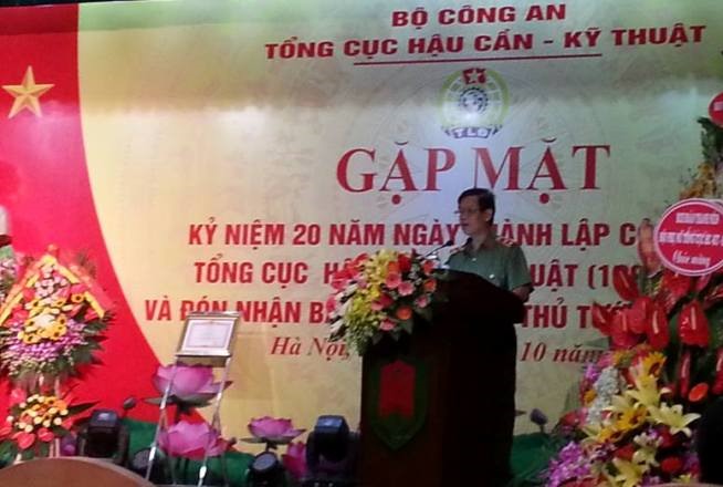 Trung tướng Lê Văn Minh phát biểu chỉ đạo tại buổi lễ. Ảnh: VN