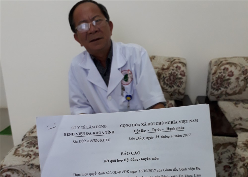 Ông Trần Văn Thích- Phó Giám đốc Bệnh viện Đa khoa Lâm Đồng nói về vụ việc