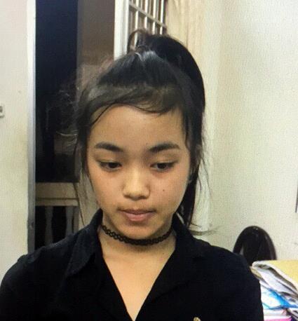 Nguyễn Thị Thu Nhi còn chưa đủ 14 tuổi (ảnh công an cung cấp)