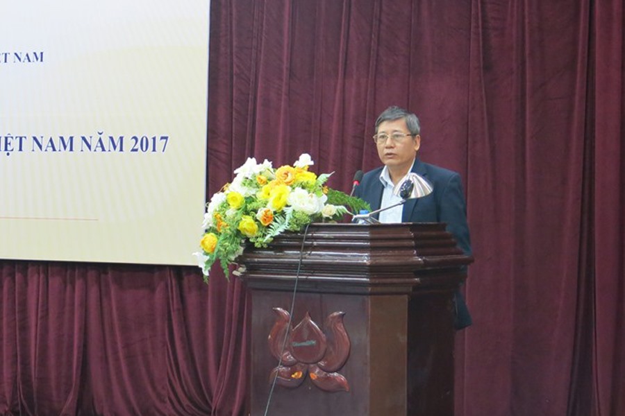 Phó Chủ tịch Thường trực Tổng LĐLĐVN Trần Thanh Hải phát biểu tại Hội nghị. Ảnh: Quế Chi.