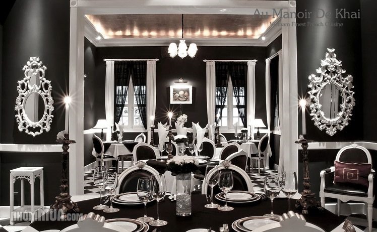 Nhà hàng AuManoir De Khai vốn là ngôi biệt thự kiểu Pháp, có diện tích 1.000 m2.