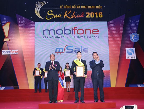 Sản phẩm phần mềm mSale của MobiFone được tôn vinh tại giải Sao Khuê 2016