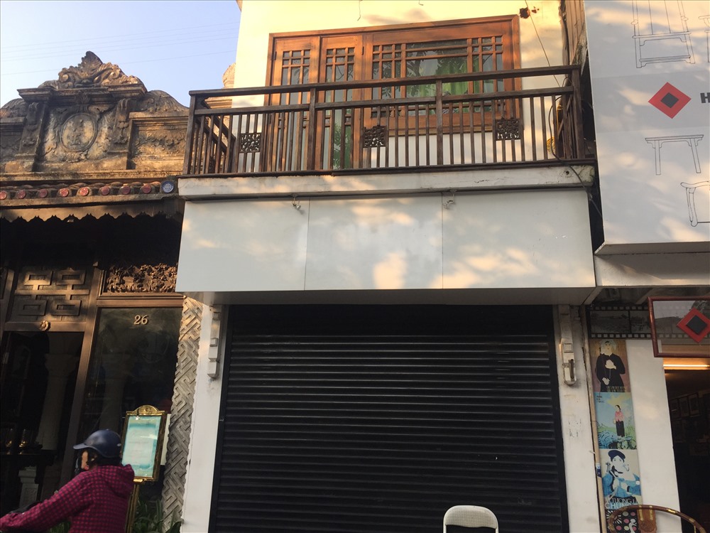 Cửa hàng ở Nguyễn Thái Học đã đóng cửa nhiều ngày nay.