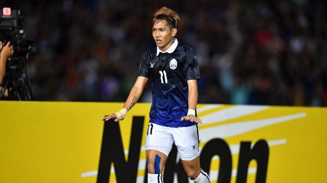 Cầu thủ Vathanaka là chân sút xuất sắc của bóng đá Campuchia. Ảnh: TL Cầu thủ Vathanaka là chân sút xuất sắc của bóng đá Campuchia. Ảnh: TL