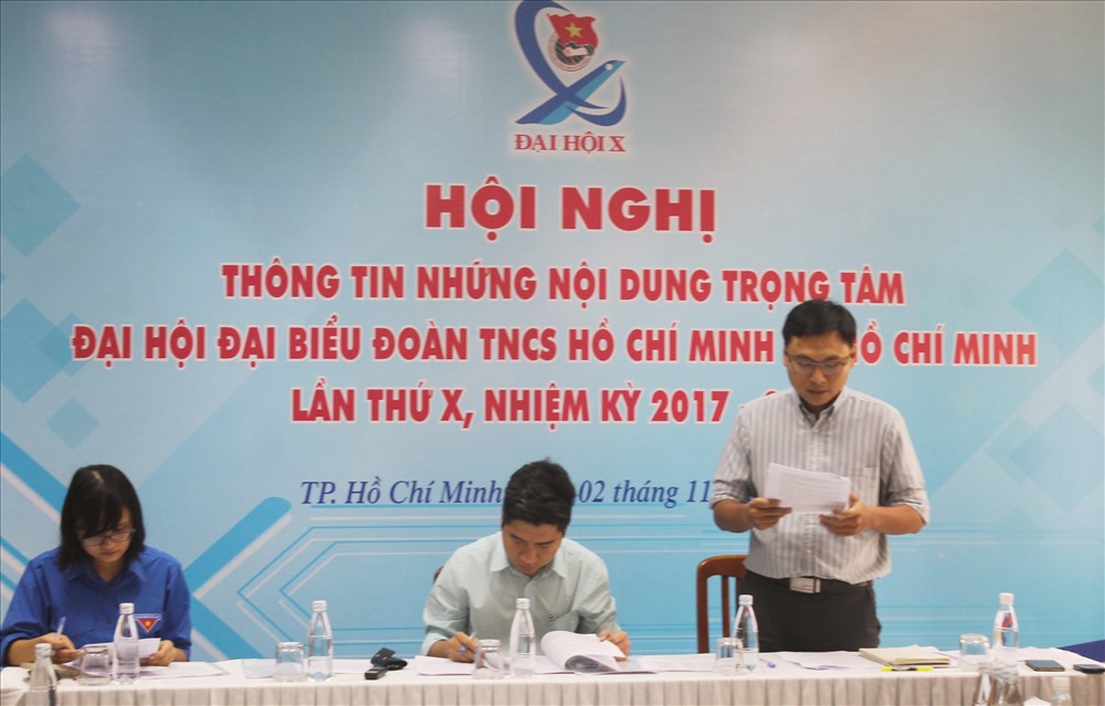 Thường trực Thành đoàn thông tin về những nội dung trọng tâm của Đại hội đại biểu Đoàn TNCS Hồ Chí Minh TP.HCM lần thứ X, nhiệm kỳ 2017 – 2022
