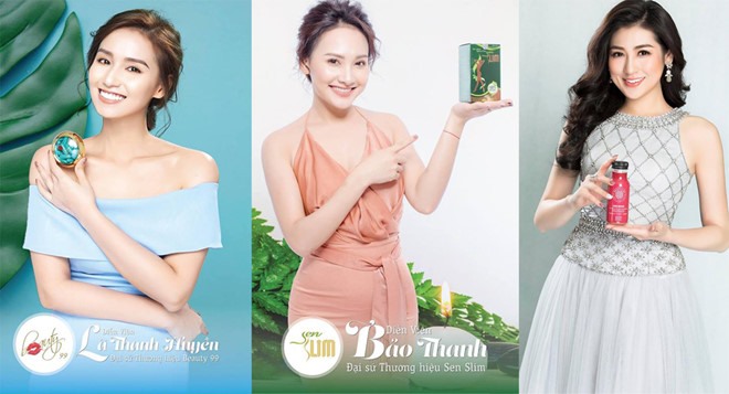 Lã Thanh Huyền, Bảo Thanh, Á hậu Tú Anh .. là những gương mặt đại sứ thương hiệu của công ty TS Việt Nam. 