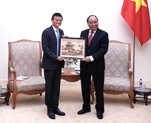 Thủ tướng Nguyễn Xuân Phúc hy vọng tỷ phú Jack Ma sẽ truyền cảm hứng cho giới trẻ Việt Nam. (Ảnh: Ngọc Thành