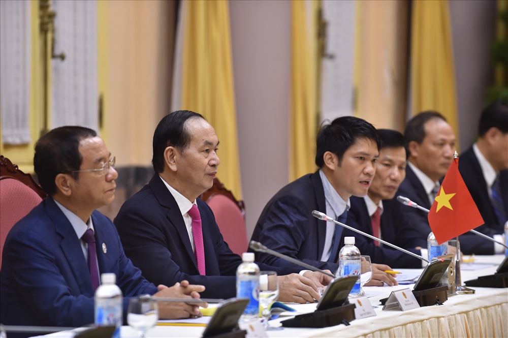 Chủ tịch Nước Trần Đại Quang tại buổi hội đàm. Ảnh: Hải Nguyễn