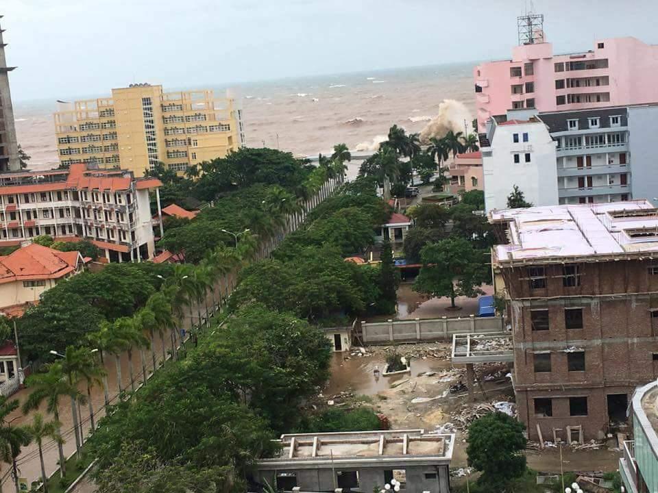 Quận Đồ Sơn ngập trong biển nước - Ảnh CTV