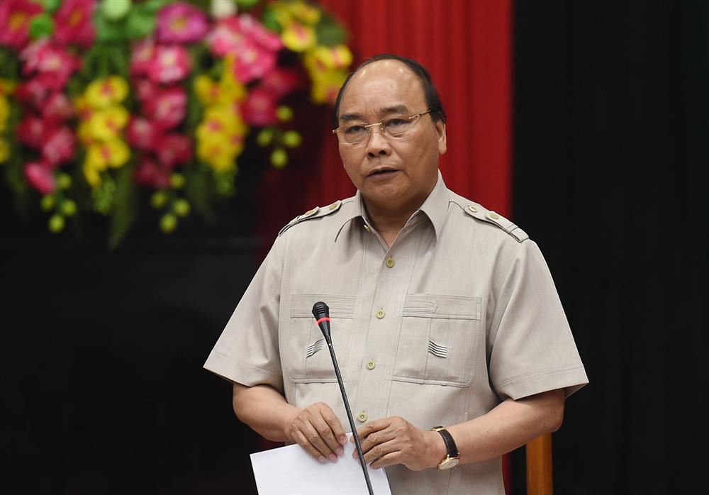 Thủ tướng phát biểu tại cuộc làm việc với lãnh đạo tỉnh Quảng Bình. - Ảnh: VGP/Quang Hiếu