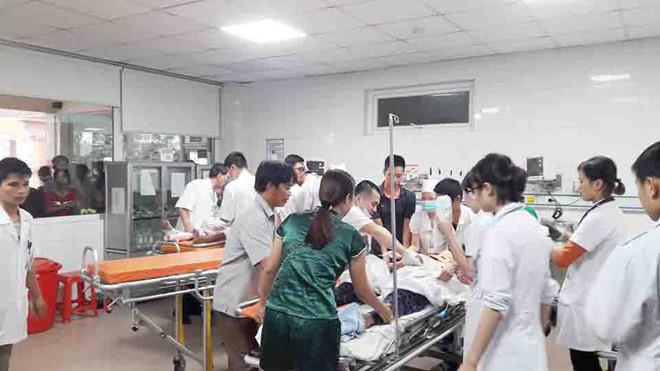 Nạn nhân được đưa vào Bệnh viện đa khoa 115 Nghệ An cấp cứu.