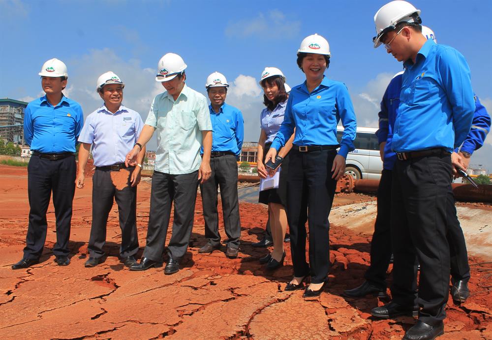 Chủ tịch Tổng LĐLĐ Việt Nam và đoàn công tác khảo sát tại hồ bùn đỏ