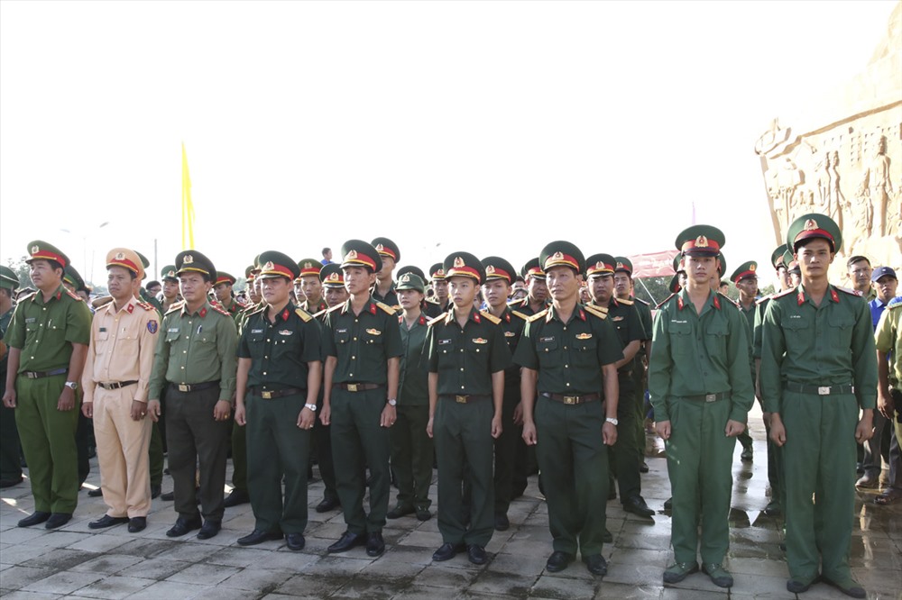 Hội viên, thanh niên lực lượng vũ trang tham dự trong chương trình Hành trình “Tôi yêu Tổ quốc tôi” năm 2019 tại Cà Mau.