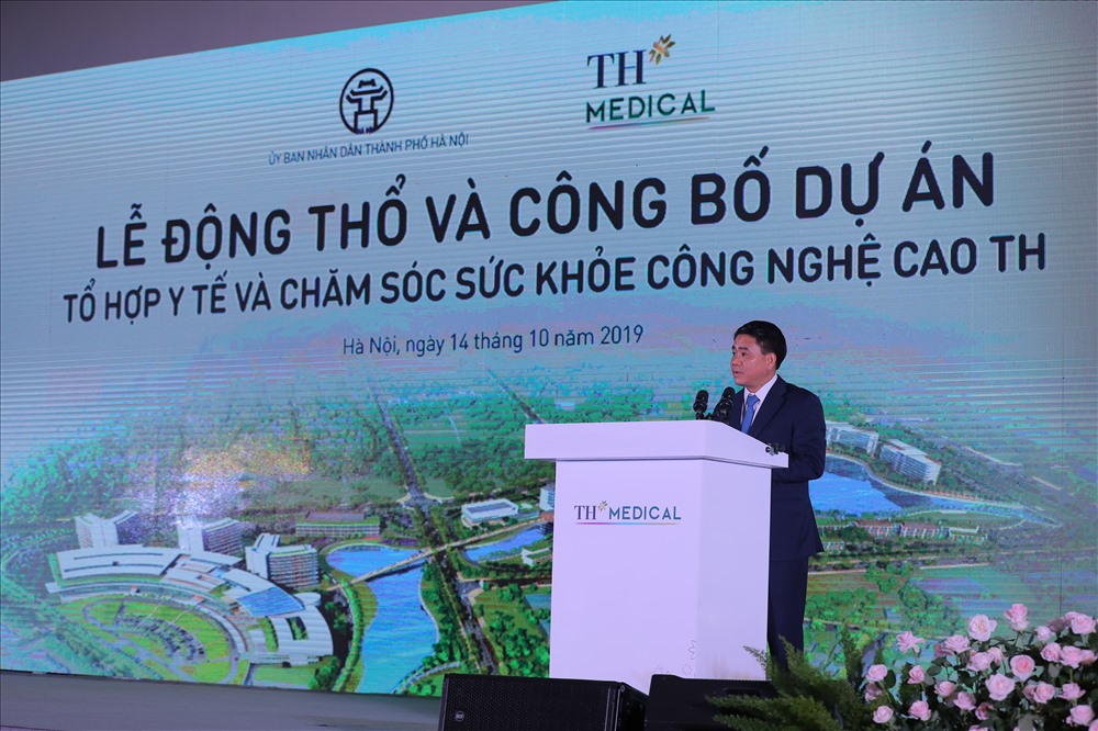 Ông Nguyễn Đức Chung, Chủ tịch UBND thành phố Hà Nội phát biểu tại buổi lễ.