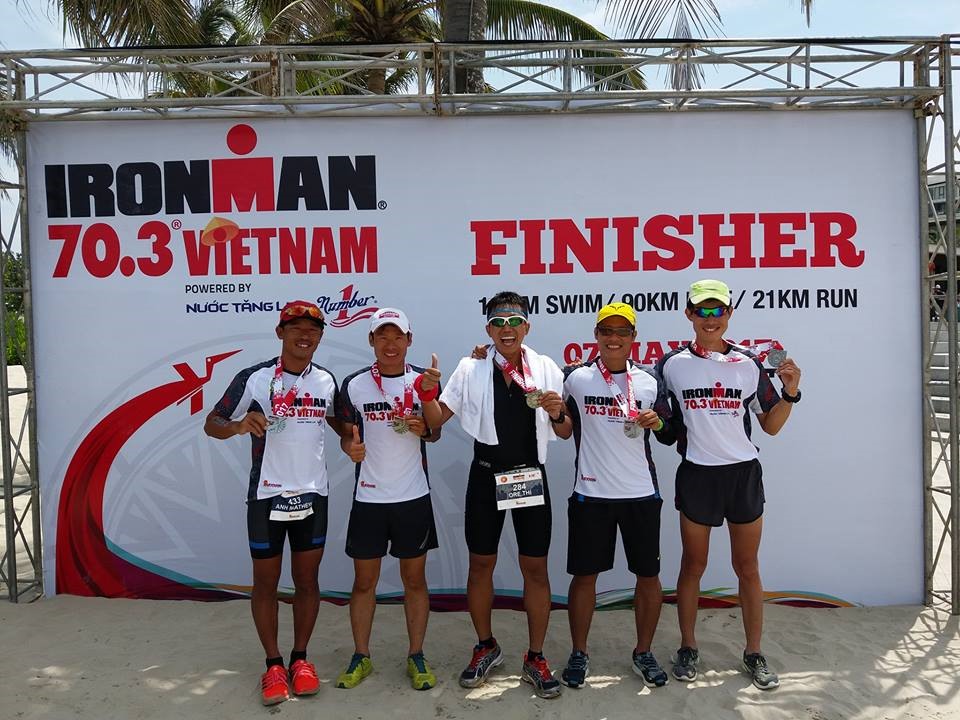 Anh Quyết tại giải ba môn phối hợp Ironman ở Đà Nẵng