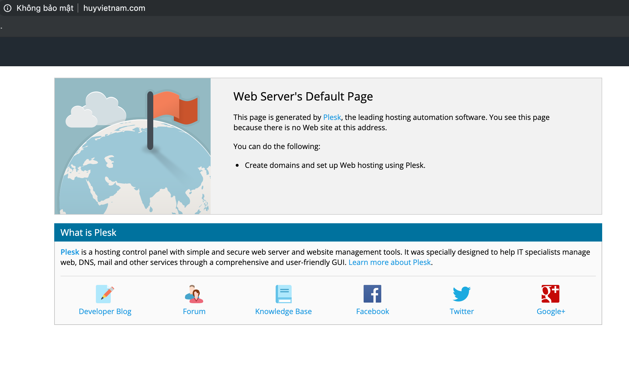 Website công ty Huy Việt Nam đã ngừng hoạt động
