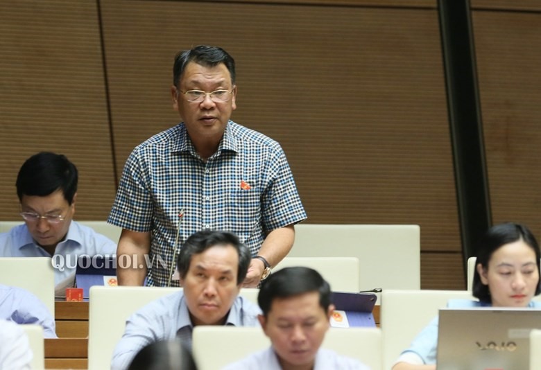 Đại biểu Nguyễn Tạo, Đoàn ĐBQH tỉnh Lâm Đồng phát biểu ý kiến tại phiên thảo luận.