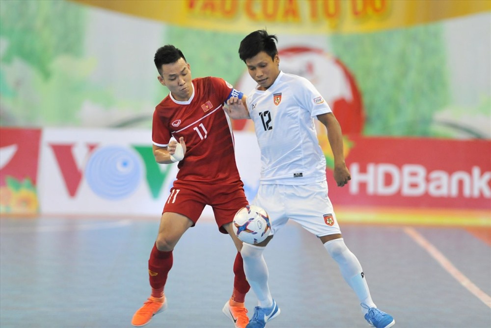 Việt Nam đánh  bại Myanmar trong trận tranh hạng Ba. Ảnh: VFF
