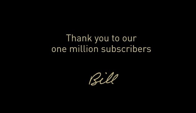 Đoạn video với tiêu đề:“Cảm ơn 1 triệu người đăng ký theo dõi của chúng tôi!”