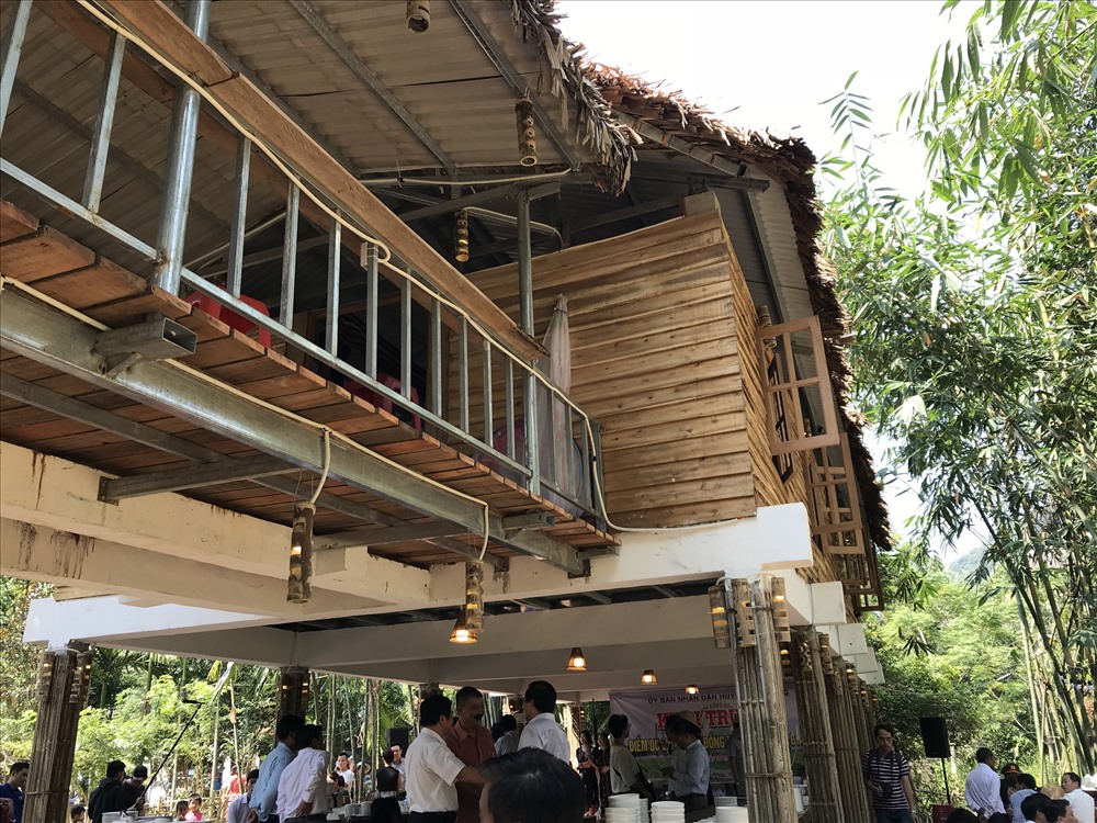 Homestay của anh Đinh Văn Như trong Điểm du lịch cộng đồng thôn Tà Lang - Giàn Bí xã Hòa Bắc. ảnh: Khánh Nguyên