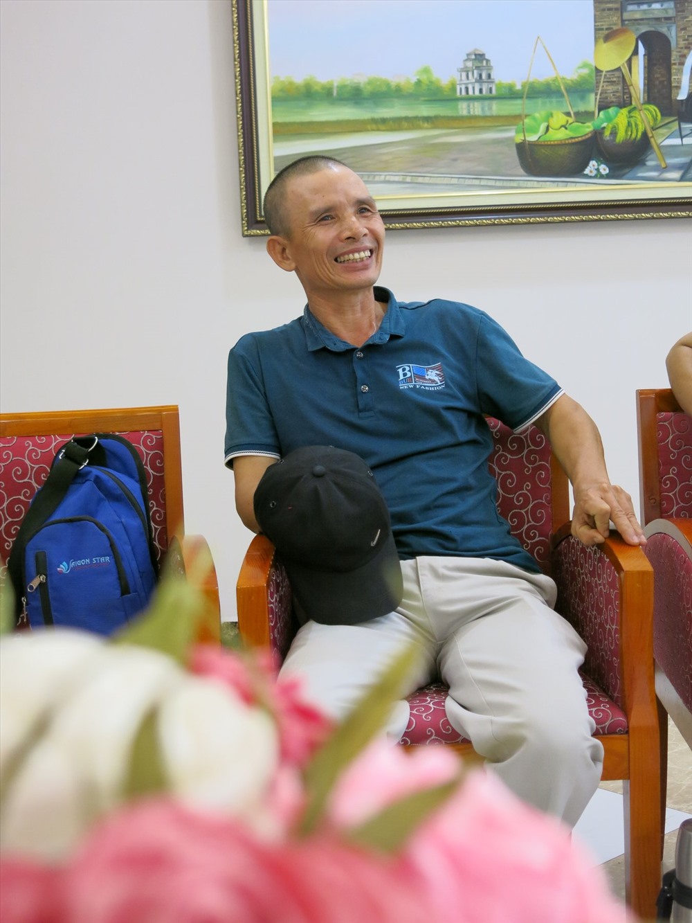 Bệnh nhân Nguyễn Văn Liện (58 tuổi, Quảng Bình) trong lần tái khám thứ 4.