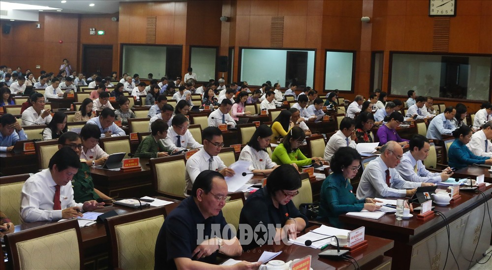 Các đại biểu tham dự Kỳ họp thứ 16 (kỳ họp bất thường) HĐND TP.Hồ Chí Minh khóa IX.  Ảnh: Phan Anh