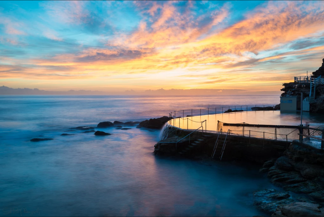 / Cảnh hoàng hôn tại Bronte Baths luôn làm say đắm mỗi vị du khách.