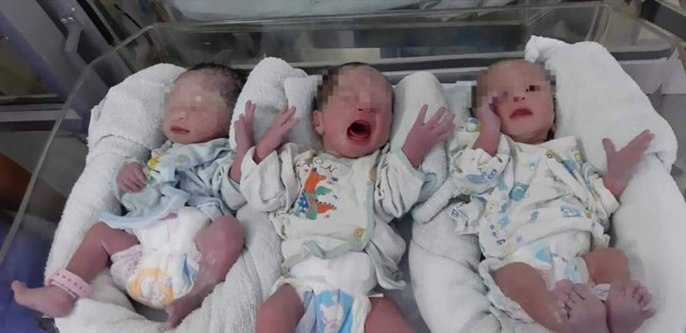 Những em bé ra đời nhờ sự giúp đỡ của các bác sĩ ở Bệnh viện Việt Bỉ. Ảnh: L.Q