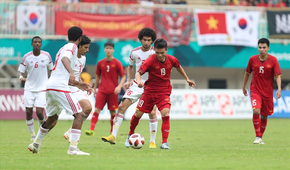 Tuy nhiên tuyển Việt Nam đã ở 1 vị thế khác so với đối thủ UAE ở lần đối đầu này. Ảnh: Đ.Đ