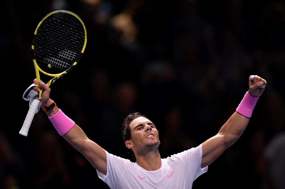 Nadal đang dần lấy lại phong độ tại ATP Finals. Ảnh: Getty.