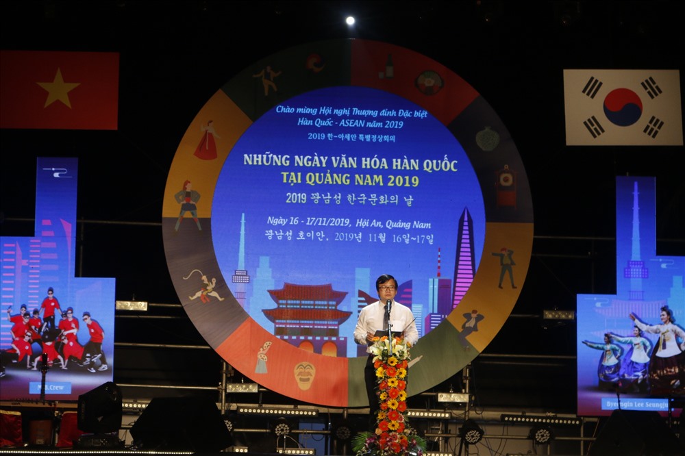 Ông Nguyễn Ngọc Tường phát biểu lễ khai mạc. Ảnh: Thanh Chung
