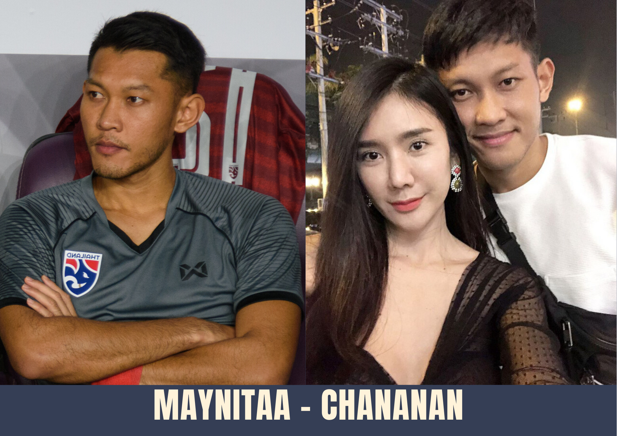Bạn gái tiền đạo Chananan Pombuppha, cô nàng Maynitaa là một trong những nàng WAGs đội tuyển Thái Lan nóng bỏng nhất. Ảnh: TL.