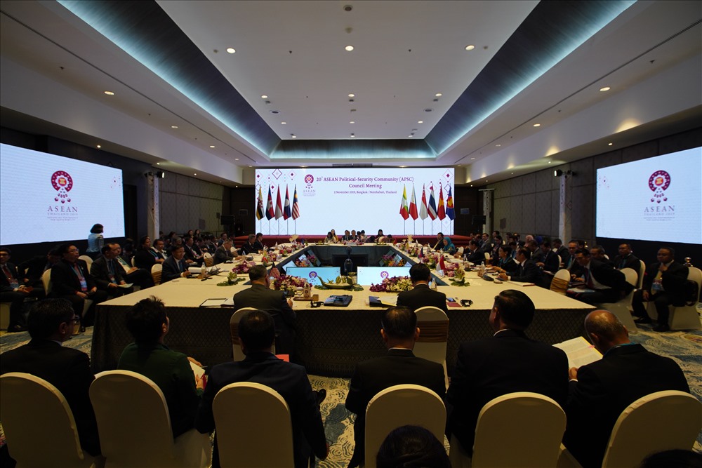 Toàn cảnh phiên họp Hội đồng Cộng đồng Chính trị-An ninh ASEAN lần thứ 20 (APSC-20). Ảnh: ASEAN2019.