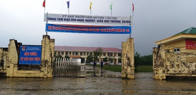Trung tâm Giáo dục nghề nghiệp - giáo dục thường xuyên huyện Lộc Hà, nơi em Nhật đang theo học