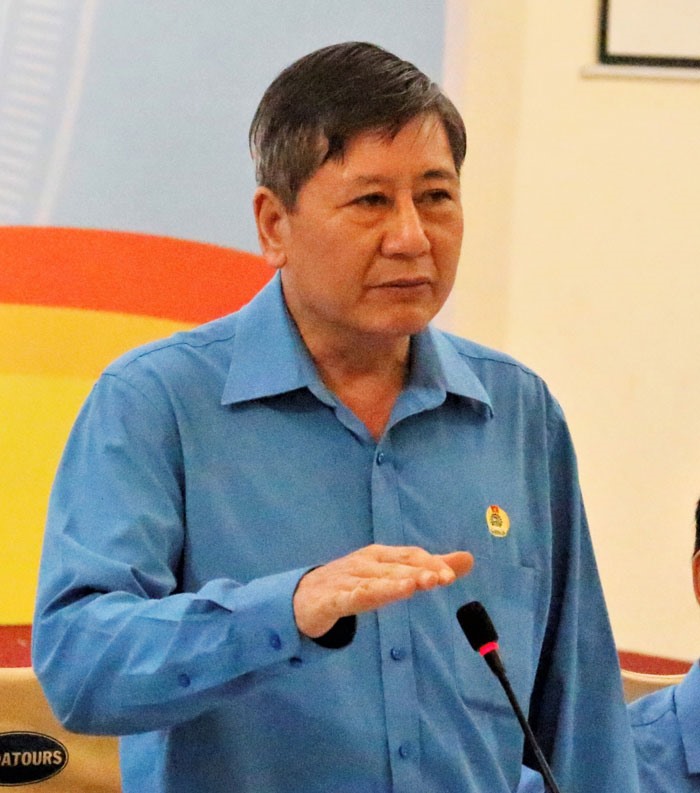 Phó Chủ tịch Thường trực Tổng LĐLĐVN Trần Thanh Hải nêu ý kiến tại tọa đàm. Ảnh: Bảo Trung