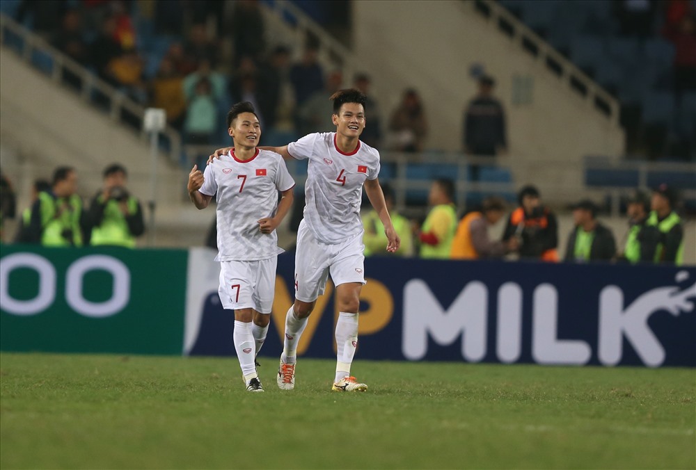 Triệu Việt Hưng là người đã ghi bàn thắng vào lưới U23 Indonesia trong trận đấu tại vòng loại U23 Châu Á 2020. Ảnh: H.A