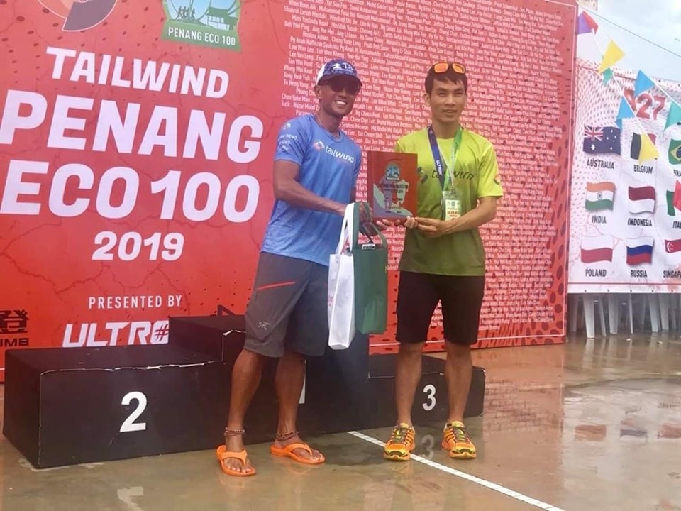 Đỗ Trọng Nhơn ở giải chạy Penang Eco 100. Ảnh: NVCC