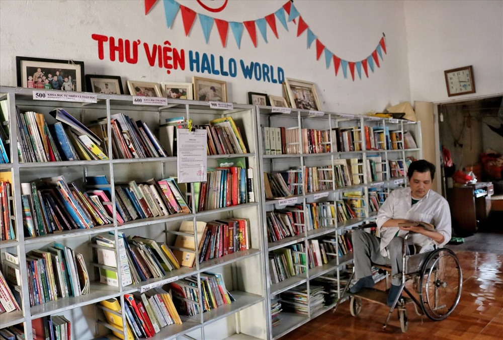 Thư viện của anh Trường giúp các em nhỏ vùng nông thôn có cơ hội được tiếp cận vốn tri thức nhân loại.