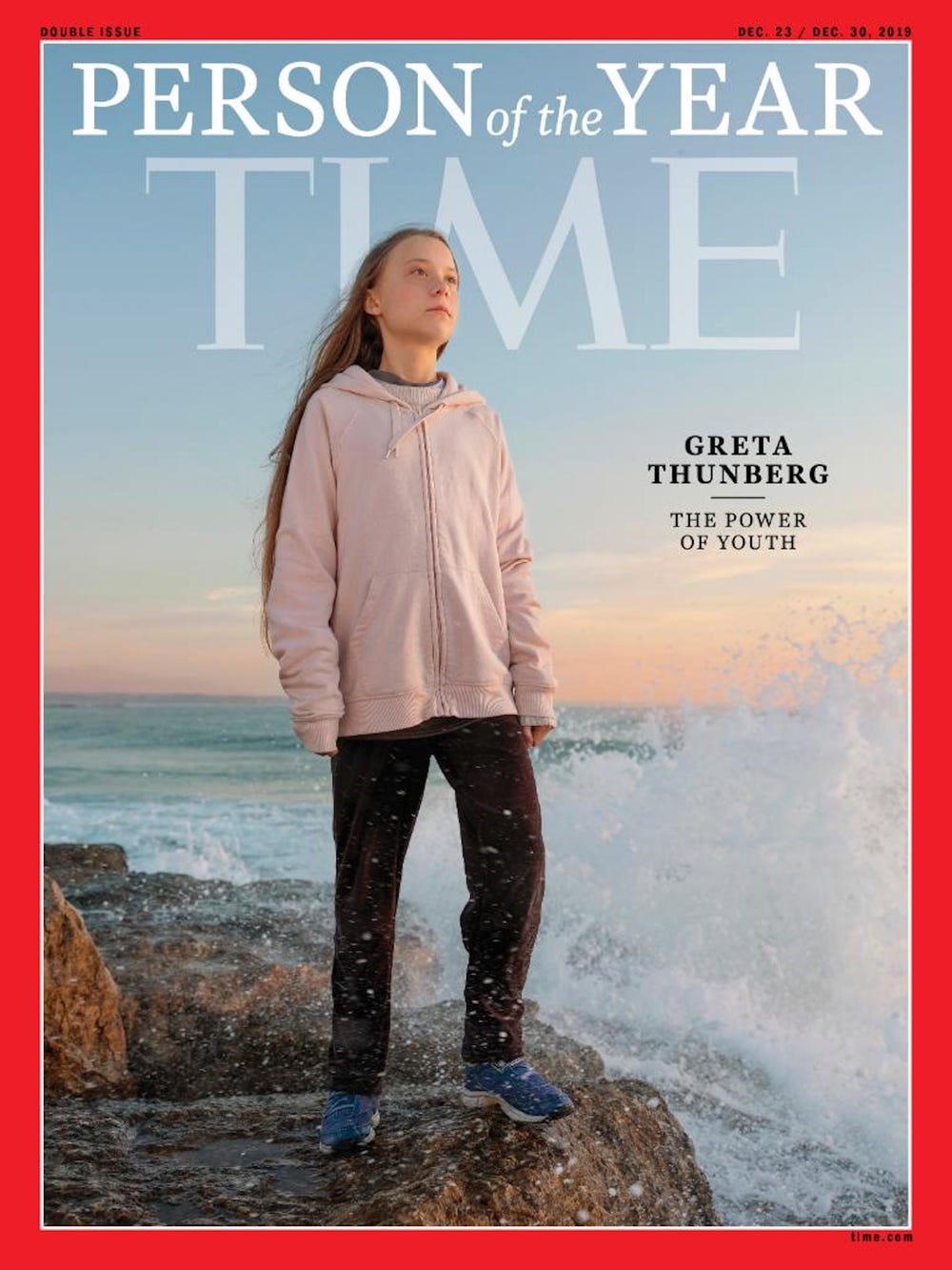 Nhà hoạt động nhí Greta Thunberg - Nhân vật của năm 2019. Ảnh: Time.