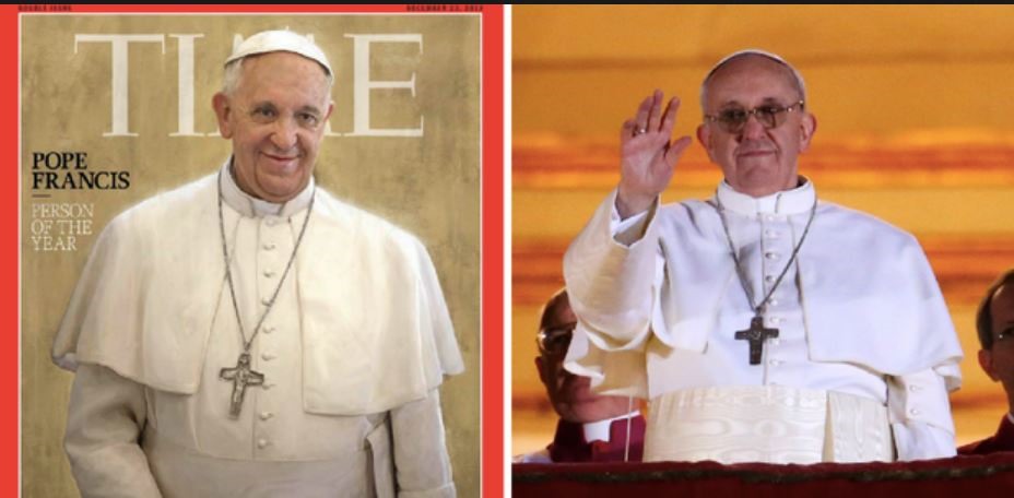 Giáo hoàng Francis là Nhân vật của năm 2013. Ảnh: Time/Getty.