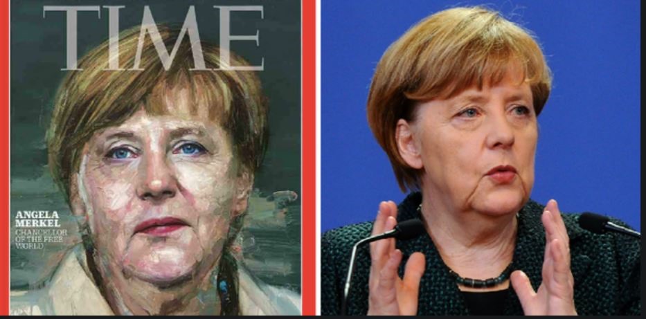 Nhân vật của năm 2015 do Time bình chọn là Thủ tướng Đức Angela Merkel. Bà được chọn bởi đóng vai trò to lớn trong việc xử lý tình trạng nợ khẩn cấp của Hy Lạp và cuộc khủng hoảng di cư ở Châu Âu. Ảnh: Time/Getty.