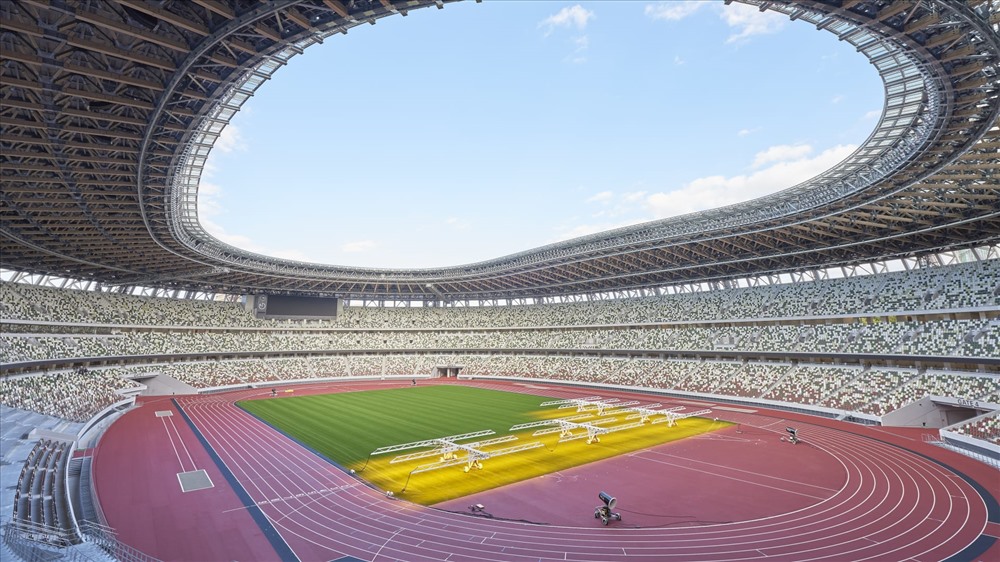 Tổng chi phí xây dựng bao gồm phí thiết kế và giám sát lên tới 156,9 tỉ yen (1,45 tỉ USD), trong phạm vi ngân sách. Ảnh: Japan Sport Council