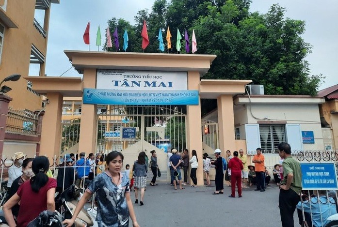 Trường Tiểu học Tân Mai (Hoàng Mai, Hà Nội) từng xảy ra việc nhiều học sinh phải nghỉ học vì bệnh viêm đường hô hấp nghi do cúm. Ảnh: Nguyễn Trang