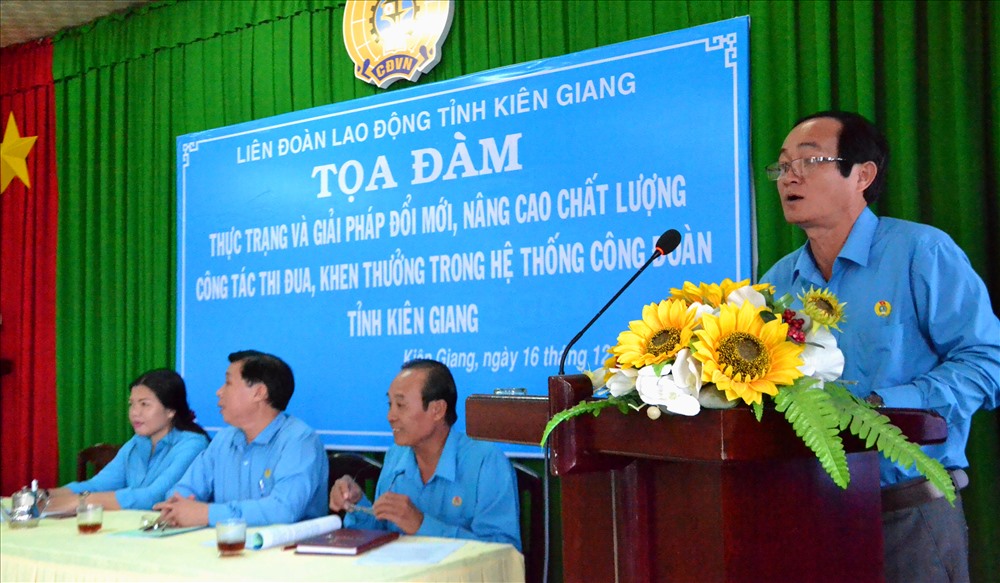 Nguyễn Văn Năng- Chủ tịch Công đoàn Viên chức Kiên Giang. Ảnh; LT