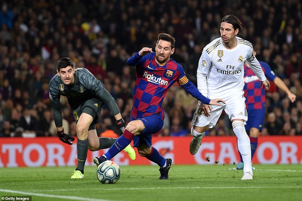Messi rất nỗ lực nhưng không thể có bàn thắng. Ảnh: Getty.
