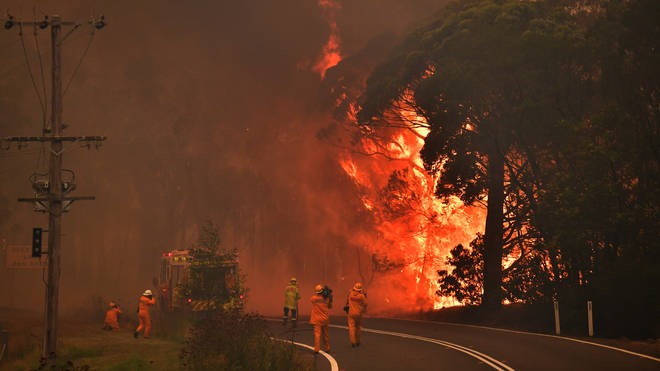 Cháy rừng hoành hành ở Australia. Ảnh: PA