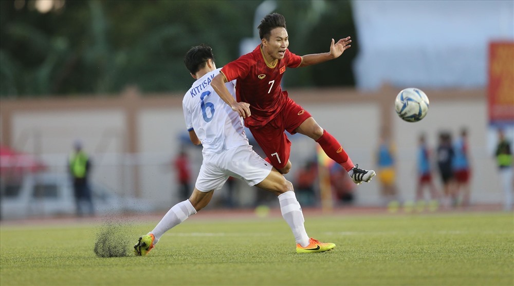 Triệu Việt Hưng từng ghi bàn vào lướ U23 Indonesia ở vòng loại U23 Châu Á 2020. Ảnh: D.P