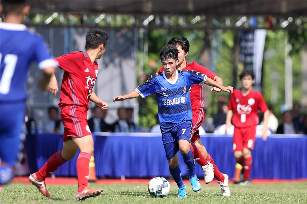 Các trận tranh tài tại bóng đá quốc tế U13 Việt Nam – Nhật Bản lần 2 năm 2019. Ảnh: D.P