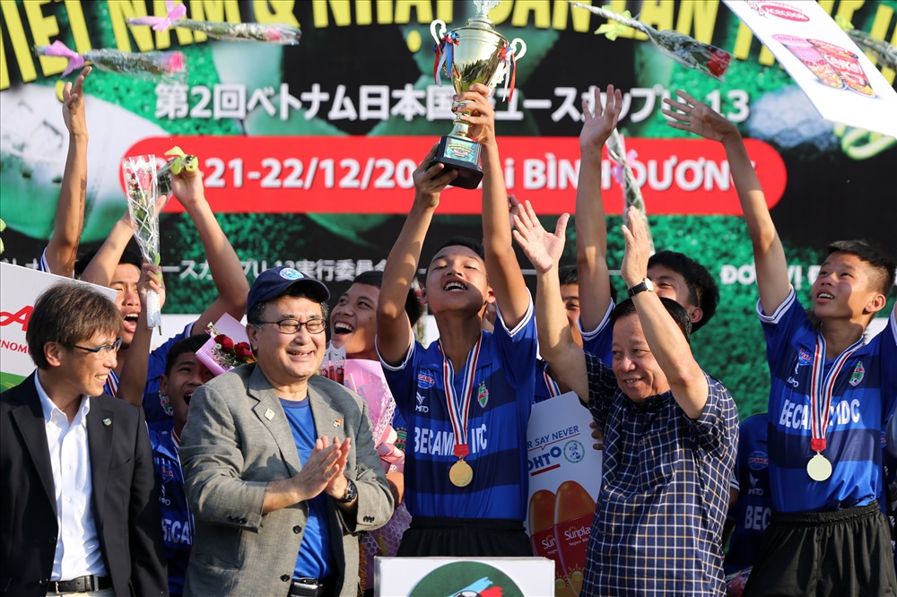 U13 Bình Dương vô địch Giải bóng đá quốc tế U13 Việt Nam – Nhật Bản lần 2 năm 2019. Ảnh: D.P