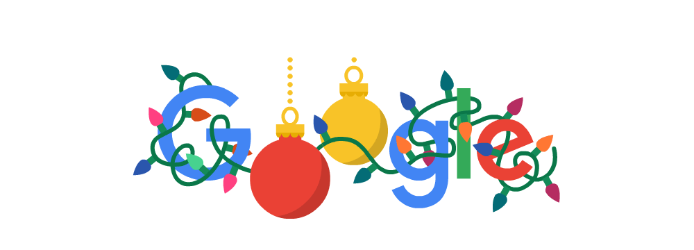 Doodle mừng mùa lễ hội 2019 ngày 25.12 của Google. Ảnh: Google.